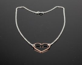 New Argento 925 Collana Rosa